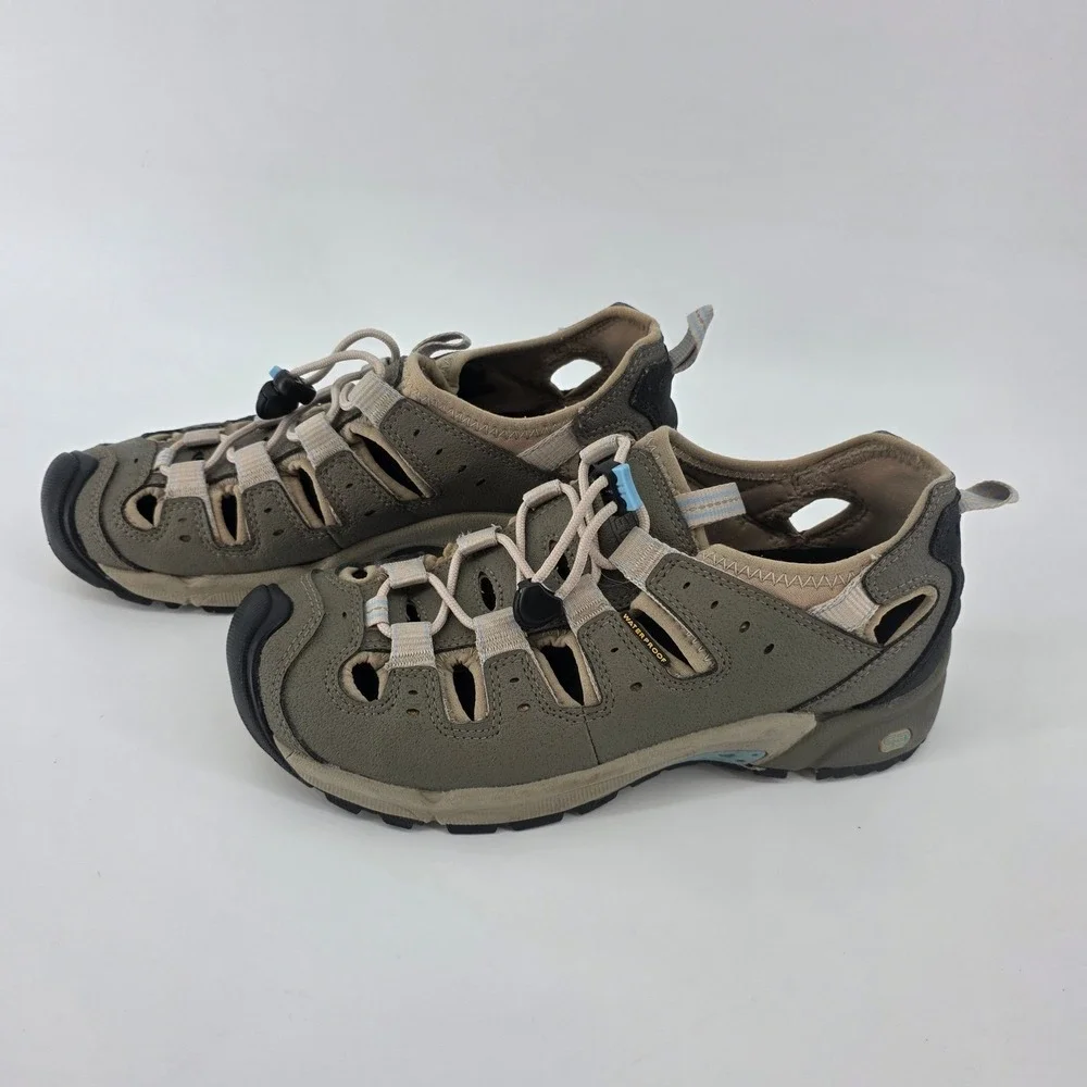 KEEN Women's 9 Mid S3 Whisper Hiking Bungee Lacing Closed Toe  Sandles Gray - Picture 6 of 7
